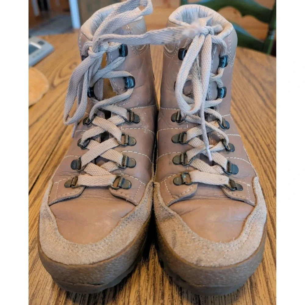 LOWA Tactical Hiking Boots Men's Size 5 Tan Leather & Suede W. Germany